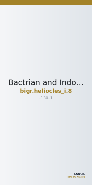 Bactrian and Indo-Greek Coinage Heliocles I 8 — CANOA