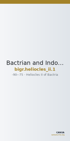 Bactrian and Indo-Greek Coinage Heliocles II 1 — CANOA