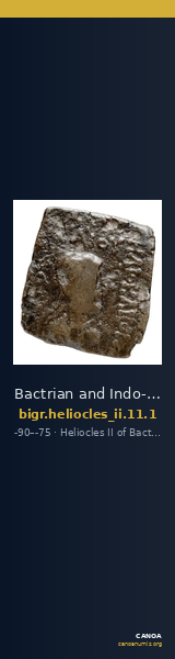 Bactrian and Indo-Greek Coinage Heliocles II 11.1 — CANOA