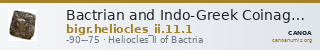 Bactrian and Indo-Greek Coinage Heliocles II 11.1 — CANOA