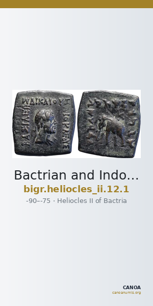 Bactrian and Indo-Greek Coinage Heliocles II 12.1 — CANOA