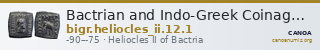 Bactrian and Indo-Greek Coinage Heliocles II 12.1 — CANOA