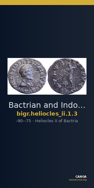 Bactrian and Indo-Greek Coinage Heliocles II 1.3 — CANOA