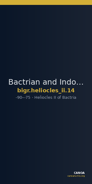 Bactrian and Indo-Greek Coinage Heliocles II 14 — CANOA
