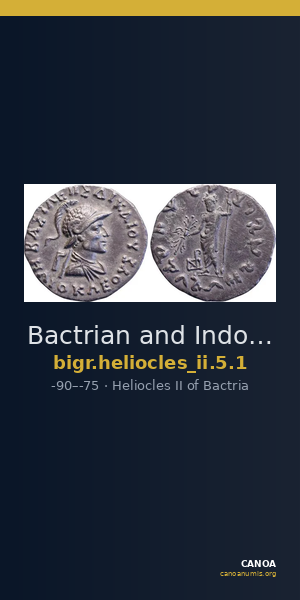 Bactrian and Indo-Greek Coinage Heliocles II 5.1 — CANOA