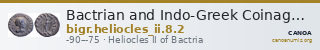 Bactrian and Indo-Greek Coinage Heliocles II 8.2 — CANOA