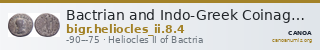 Bactrian and Indo-Greek Coinage Heliocles II 8.4 — CANOA