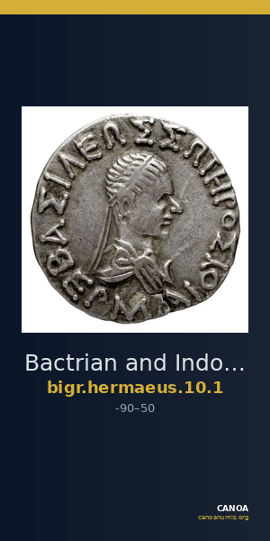 Bactrian and Indo-Greek Coinage Hermaeus 10.1 — CANOA