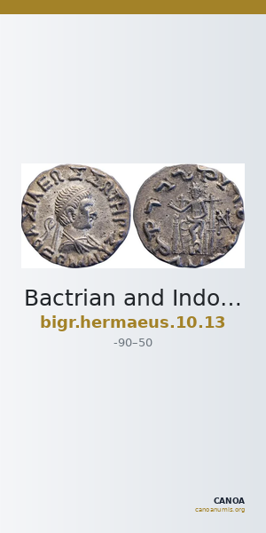 Bactrian and Indo-Greek Coinage Hermaeus 10.13 — CANOA
