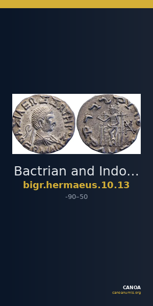Bactrian and Indo-Greek Coinage Hermaeus 10.13 — CANOA
