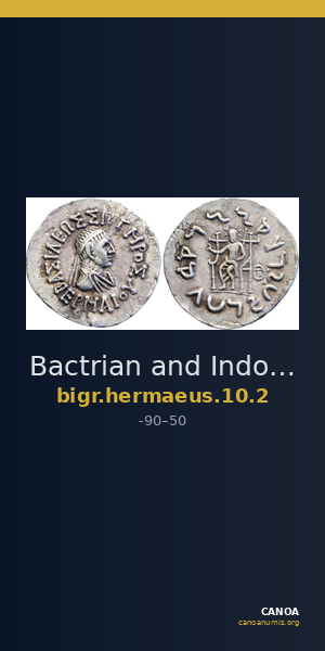 Bactrian and Indo-Greek Coinage Hermaeus 10.2 — CANOA