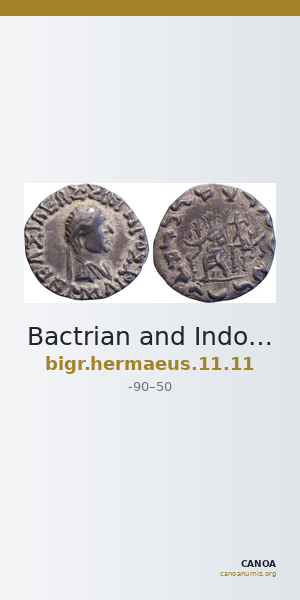 Bactrian and Indo-Greek Coinage Hermaeus 11.11 — CANOA