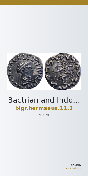 Bactrian and Indo-Greek Coinage Hermaeus 11.3 — CANOA