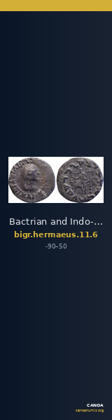 Bactrian and Indo-Greek Coinage Hermaeus 11.6 — CANOA