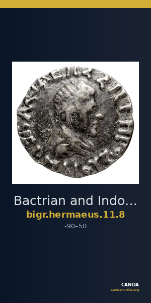 Bactrian and Indo-Greek Coinage Hermaeus 11.8 — CANOA