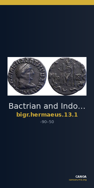 Bactrian and Indo-Greek Coinage Hermaeus 13.1 — CANOA
