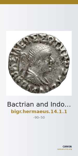 Bactrian and Indo-Greek Coinage Hermaeus 14.1.1 — CANOA
