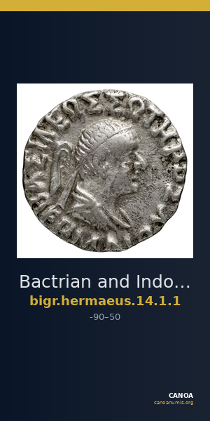 Bactrian and Indo-Greek Coinage Hermaeus 14.1.1 — CANOA