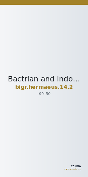 Bactrian and Indo-Greek Coinage Hermaeus 14.2 — CANOA