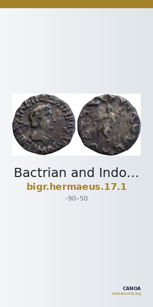 Bactrian and Indo-Greek Coinage Hermaeus 17.1 — CANOA