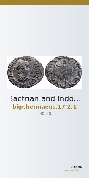 Bactrian and Indo-Greek Coinage Hermaeus 17.2.1 — CANOA