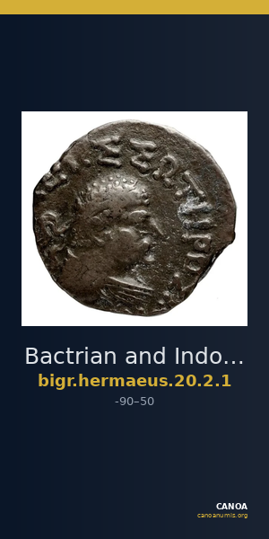 Bactrian and Indo-Greek Coinage Hermaeus 20.2.1 — CANOA