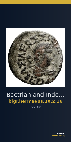 Bactrian and Indo-Greek Coinage Hermaeus 20.2.18 — CANOA