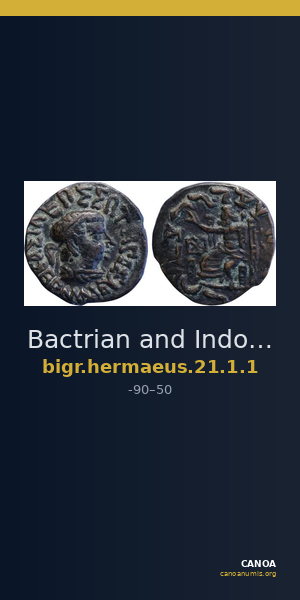 Bactrian and Indo-Greek Coinage Hermaeus 21.1.1 — CANOA