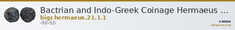 Bactrian and Indo-Greek Coinage Hermaeus 21.1.1 — CANOA