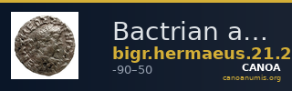 Bactrian and Indo-Greek Coinage Hermaeus 21.2.1 — CANOA