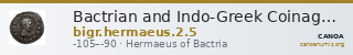 Bactrian and Indo-Greek Coinage Hermaeus 2.5 — CANOA