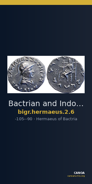 Bactrian and Indo-Greek Coinage Hermaeus 2.6 — CANOA