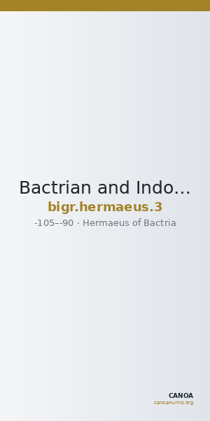 Bactrian and Indo-Greek Coinage Hermaeus 3 — CANOA