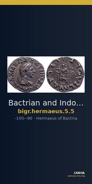 Bactrian and Indo-Greek Coinage Hermaeus 5.5 — CANOA