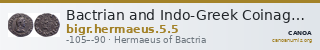 Bactrian and Indo-Greek Coinage Hermaeus 5.5 — CANOA