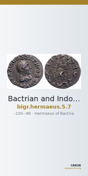 Bactrian and Indo-Greek Coinage Hermaeus 5.7 — CANOA