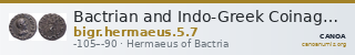 Bactrian and Indo-Greek Coinage Hermaeus 5.7 — CANOA