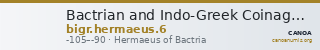Bactrian and Indo-Greek Coinage Hermaeus 6 — CANOA