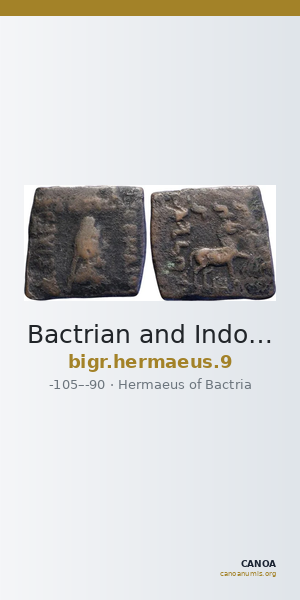 Bactrian and Indo-Greek Coinage Hermaeus 9 — CANOA