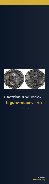 Bactrian and Indo-Greek Coinage Hermaues 15.1 — CANOA