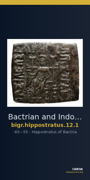 Bactrian and Indo-Greek Coinage Hippostratus 12.1 — CANOA