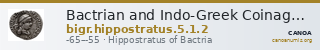 Bactrian and Indo-Greek Coinage Hippostratus 5.1.2 — CANOA