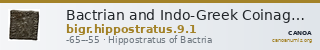 Bactrian and Indo-Greek Coinage Hippostratus 9.1 — CANOA