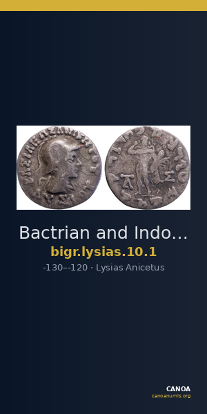 Bactrian and Indo-Greek Coinage Lysias 10.1 — CANOA