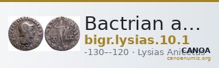 Bactrian and Indo-Greek Coinage Lysias 10.1 — CANOA
