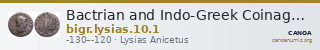 Bactrian and Indo-Greek Coinage Lysias 10.1 — CANOA