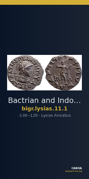 Bactrian and Indo-Greek Coinage Lysias 11.1 — CANOA