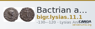 Bactrian and Indo-Greek Coinage Lysias 11.1 — CANOA