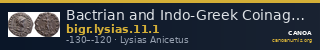 Bactrian and Indo-Greek Coinage Lysias 11.1 — CANOA