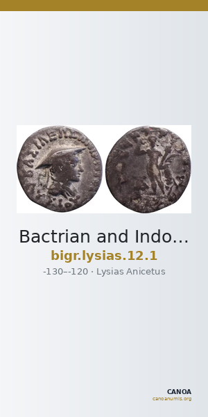 Bactrian and Indo-Greek Coinage Lysias 12.1 — CANOA